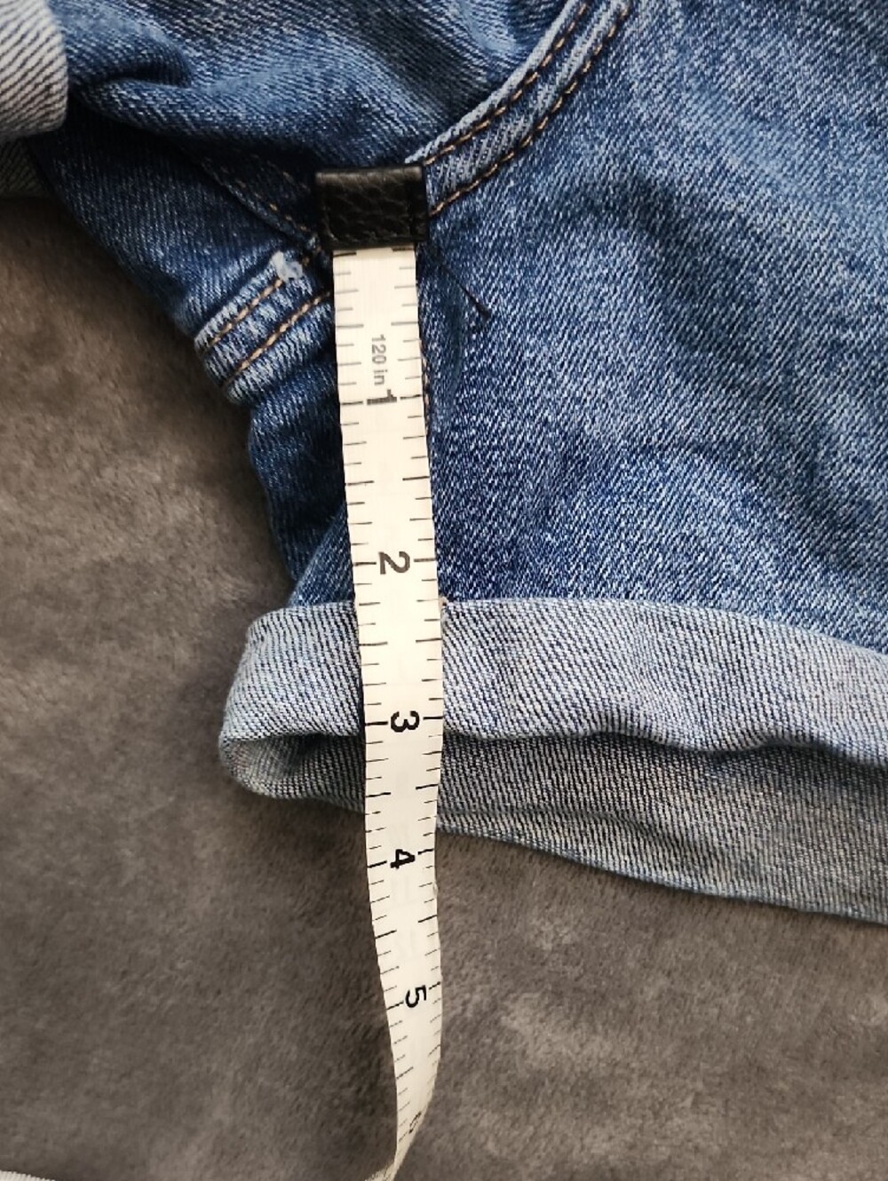 Old Navy Light Blue Distressed Rolled Cuff Denim Shorts - Picture 7 of 12